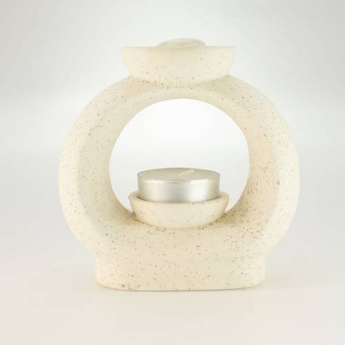 Arzător Ceramic pentru Uleiuri și Ceară, Model Piatră Ovală