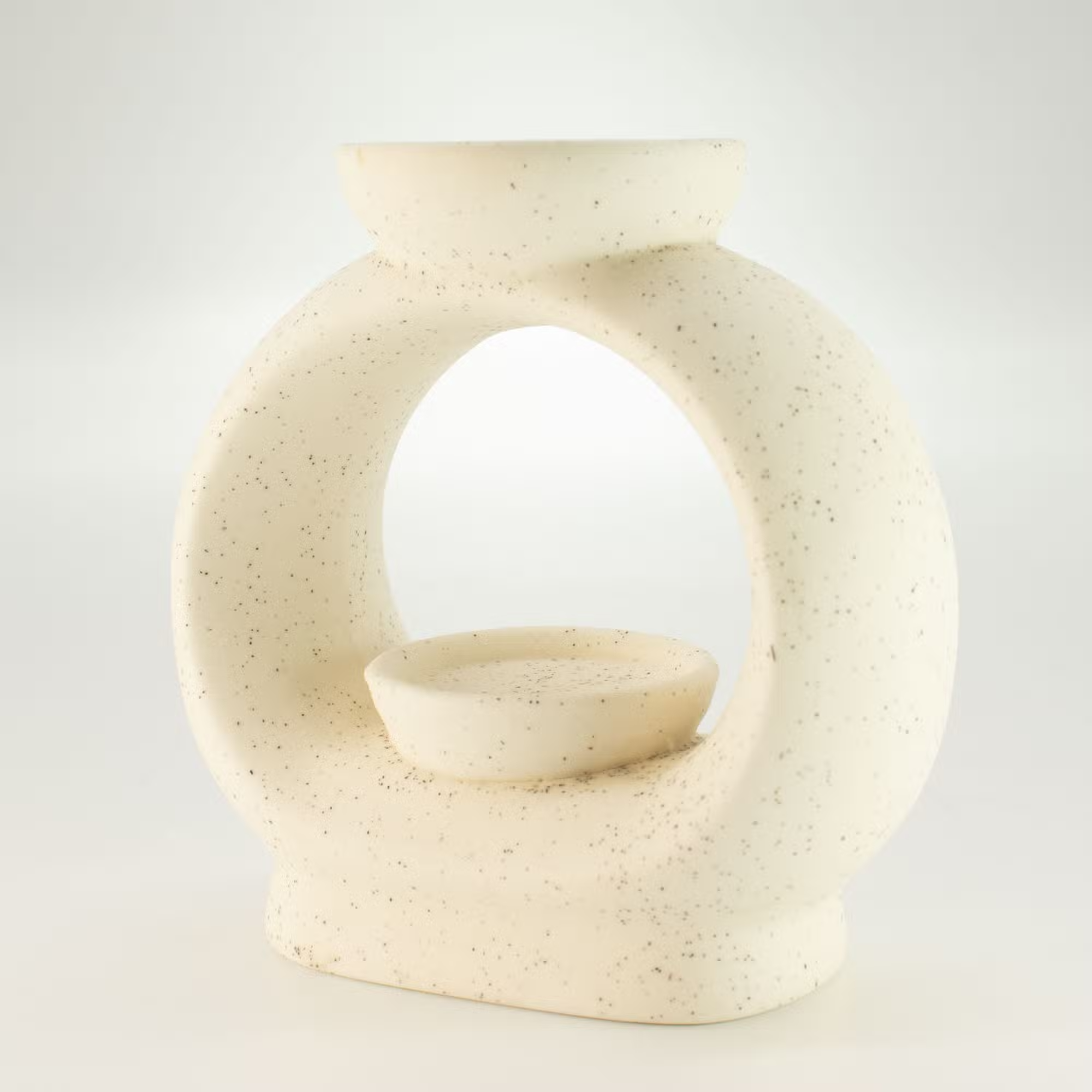 Arzător Ceramic pentru Uleiuri și Ceară, Model Piatră Ovală