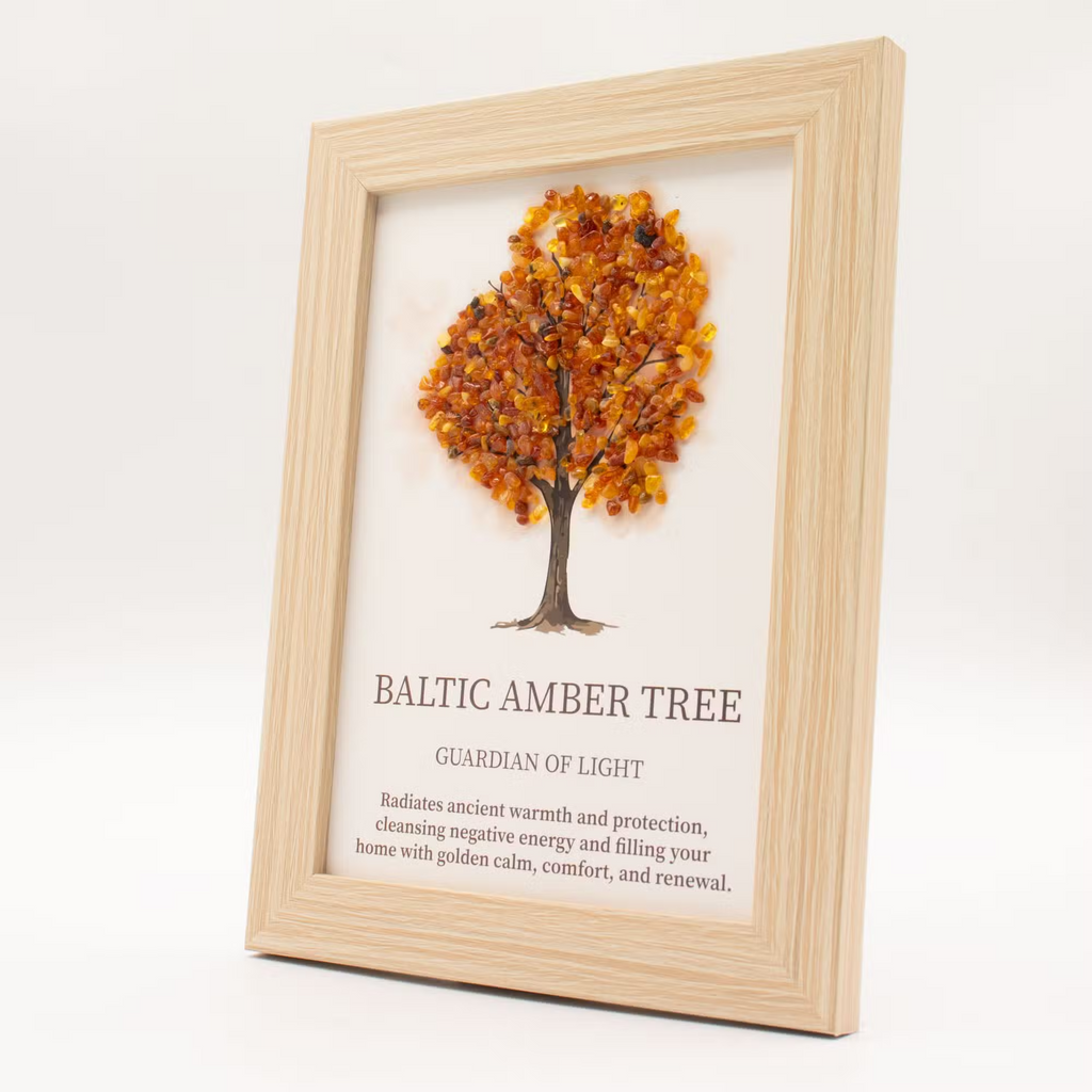 Tablou Decorativ 3D Arborele Vieții cu Chihlimbar Baltic