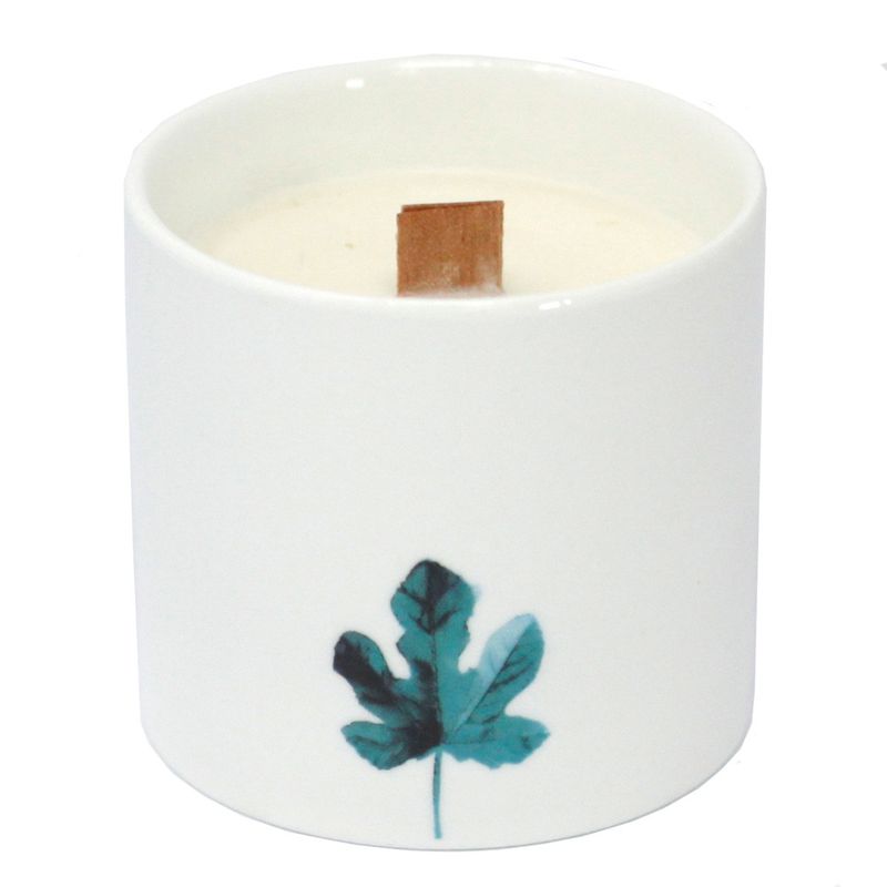Lumânare Botanică Mare din Ceară de Soia în Recipient de Ceramică - Bujor