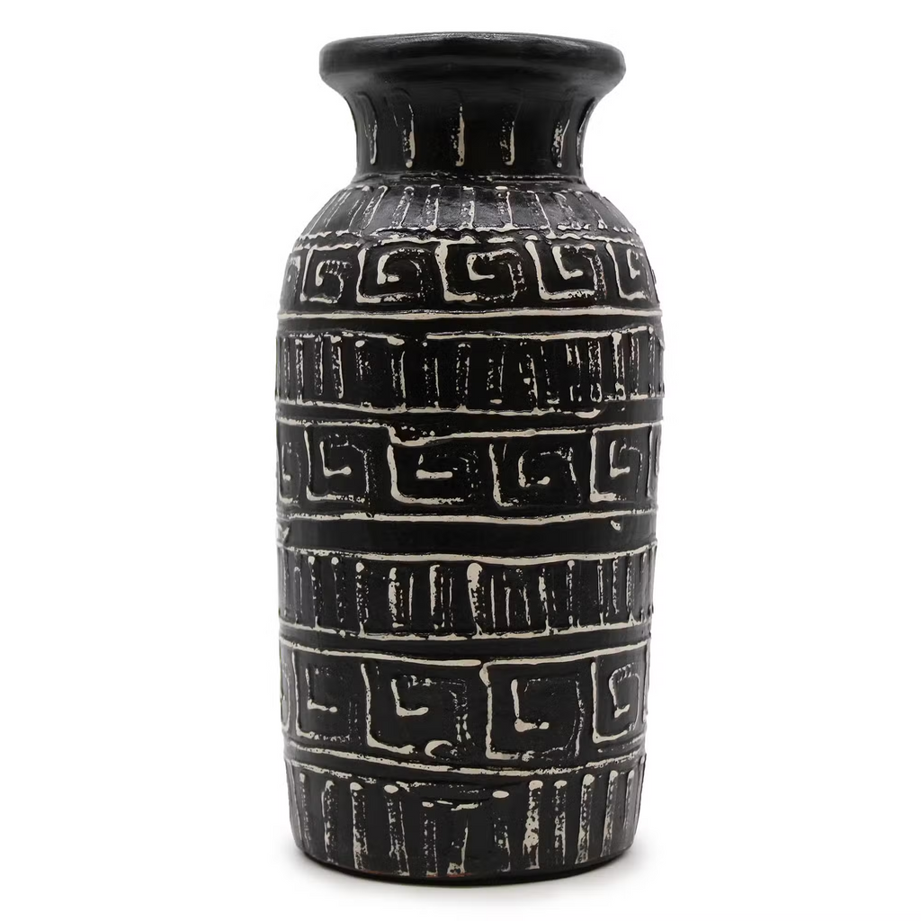 Vază din Ceramică - Motiv Grecesc, Ciocolată