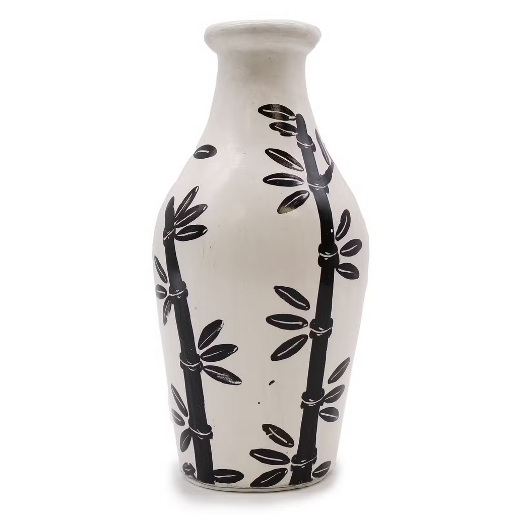 Vază din Ceramică - Motiv Bambus, Natural