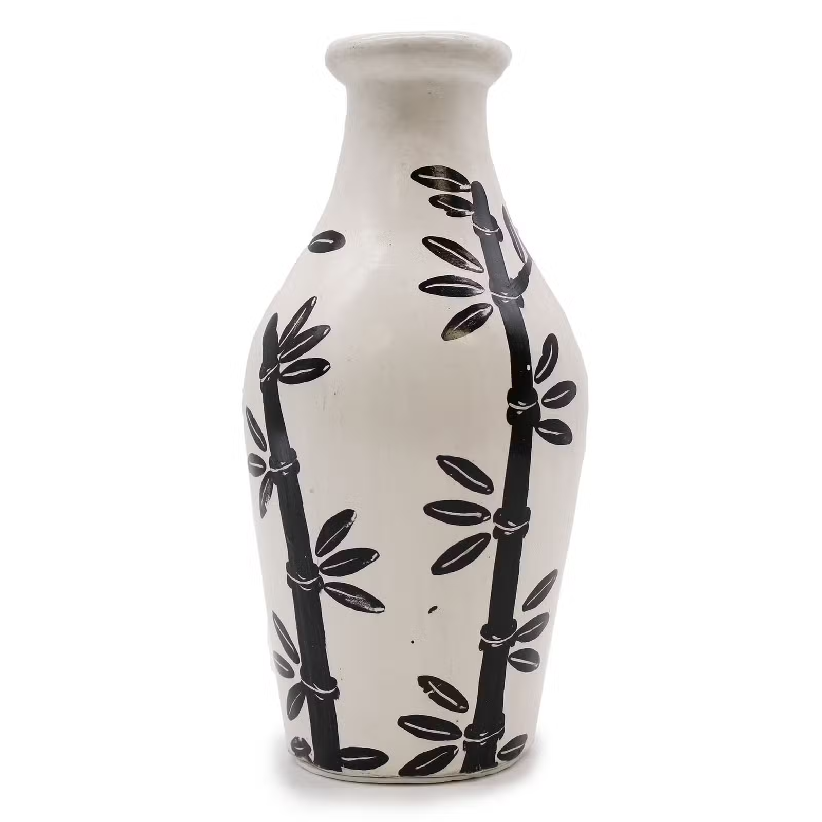 Vază din Ceramică - Motiv Bambus, Natural