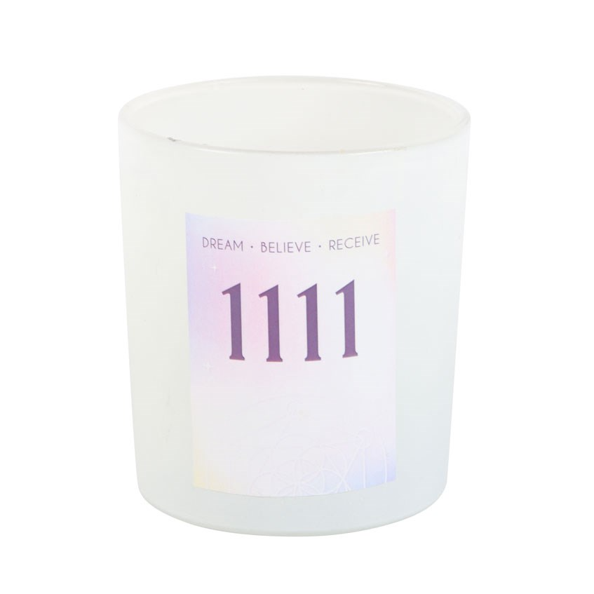 Lumânare Parfumată Ingerilor 1111 cu Cristale Opalit, Lavandă și Patchouli