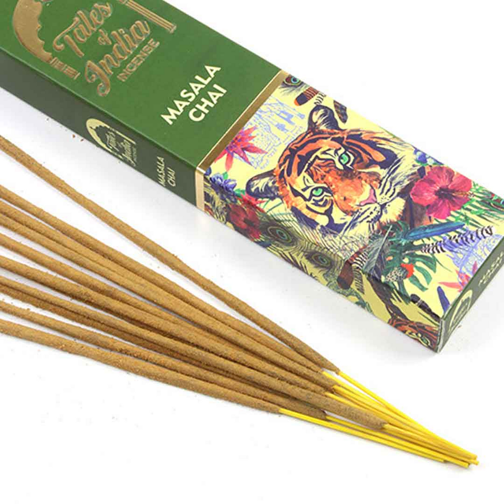 Bețișoare Parfumate Indiene Tales of India Masala Chai, Rulate Manual, Note Condimentate și Lemn de Santal