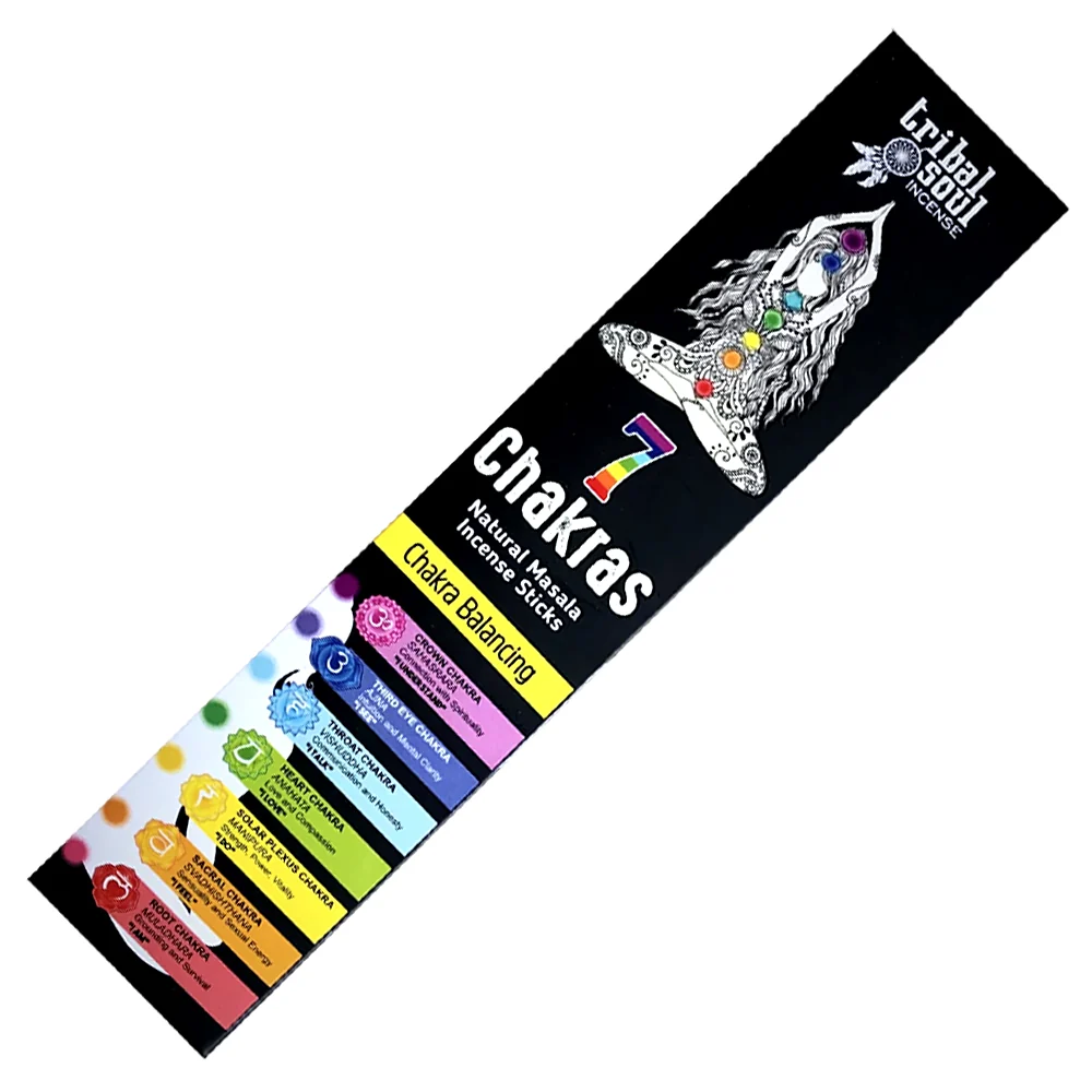Bețișoare Parfumate Tribal - 7 Chakra cu Carte de Mesaj