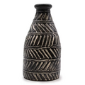 Vază din Ceramică - Motiv Grecesc, Conic, Ciocolată