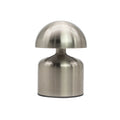 Lampă tactilă decorativă în formă de ciupercă, cu finisaj argintiu și design rotunjit