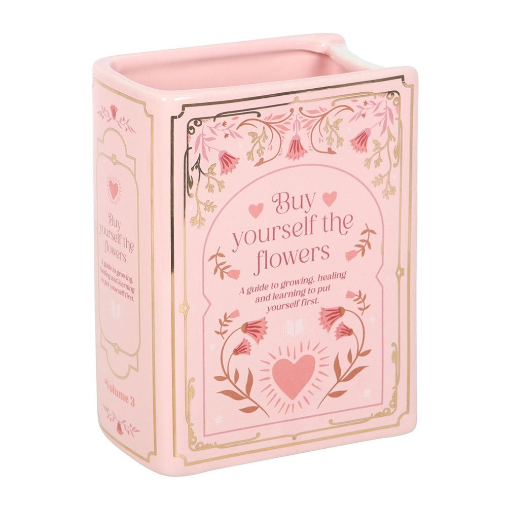 Vază ceramică în formă de carte – Roz
