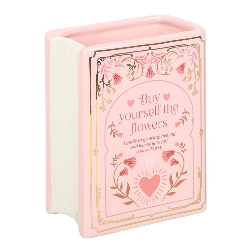 Vază ceramică în formă de carte – Roz