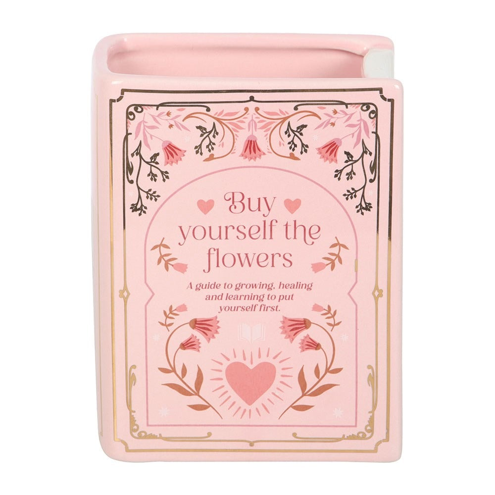 Vază ceramică în formă de carte – Roz